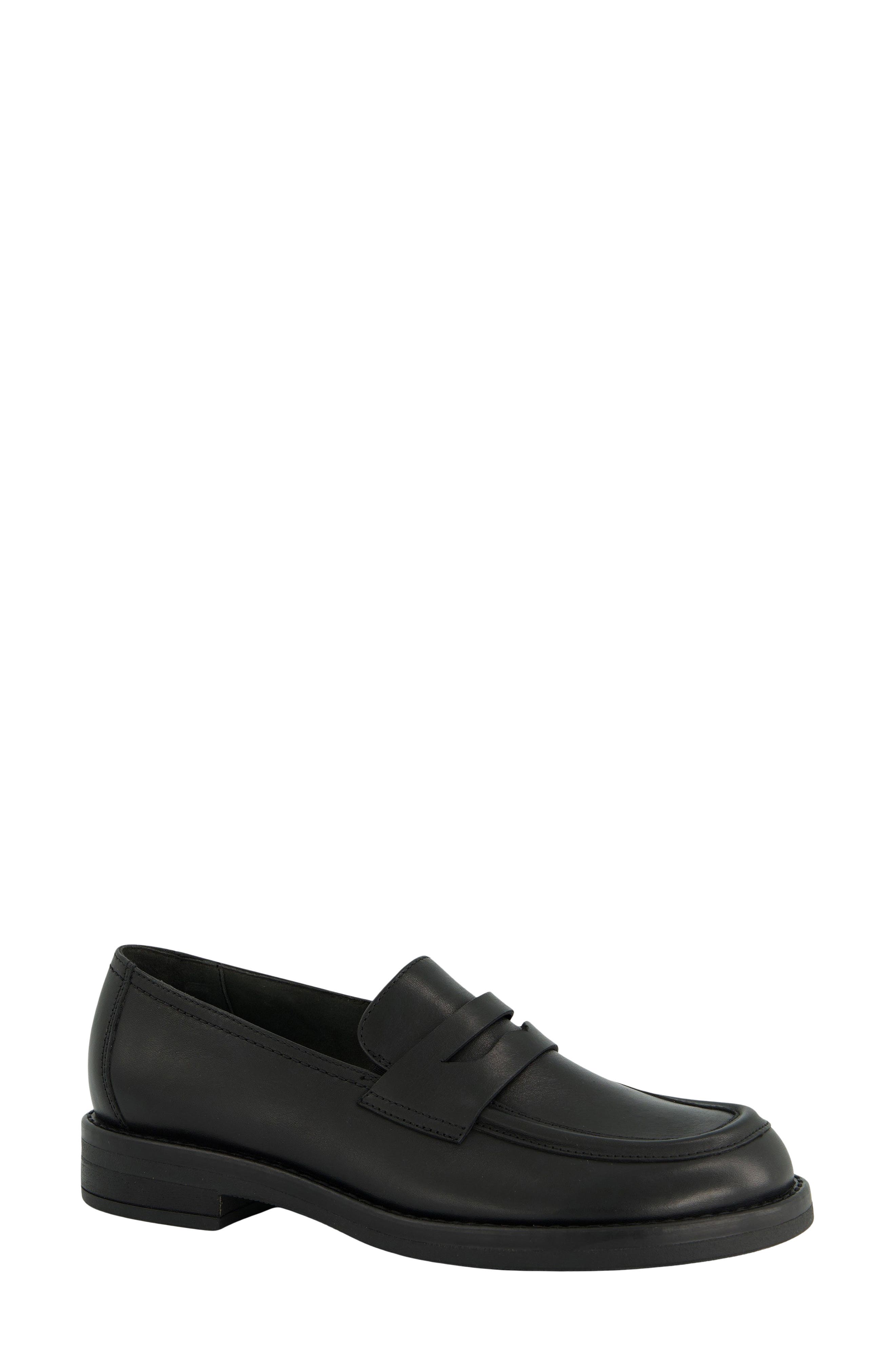 Flynn Loafer, Main, color, BLACK LEATHER