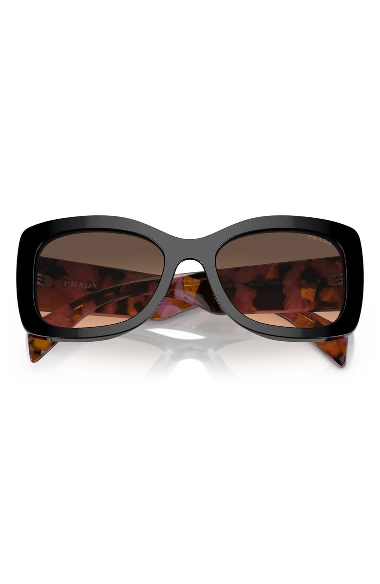 Prada 56mm Gradient Cat Eye Sunglasses, Alternate, color, Dark Brown