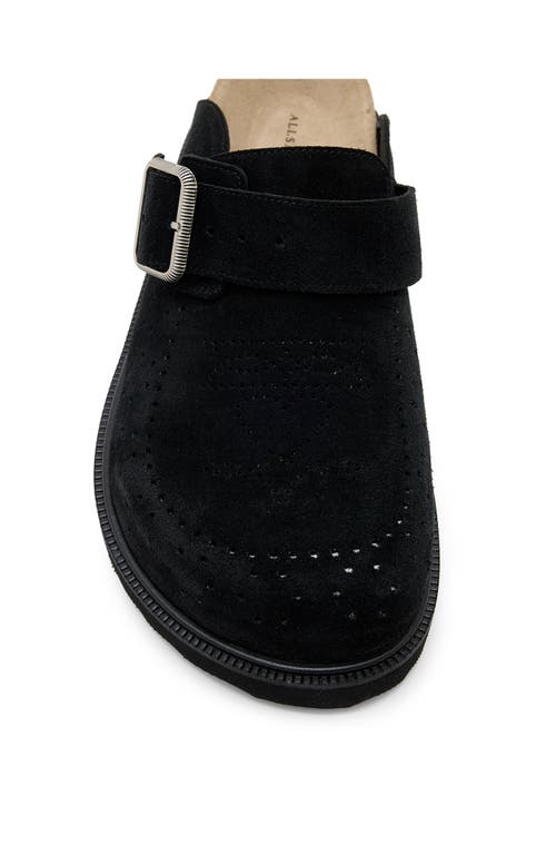 Allsaints Venus Shearling Mules In Black