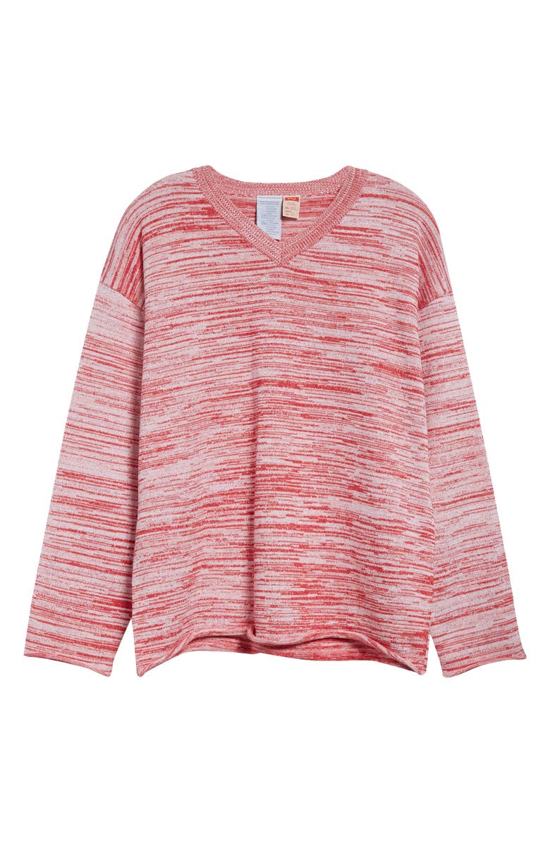 Waste Yarn Project Alive Space Dyed Sweater, Alternate, color, Red