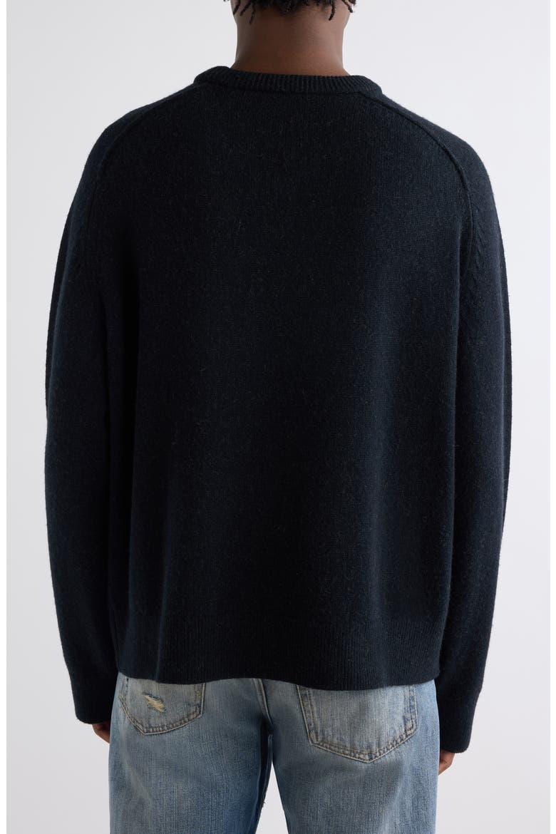 Kaymel Camel Hair V-Neck Sweater, Alternate, color, BLACK