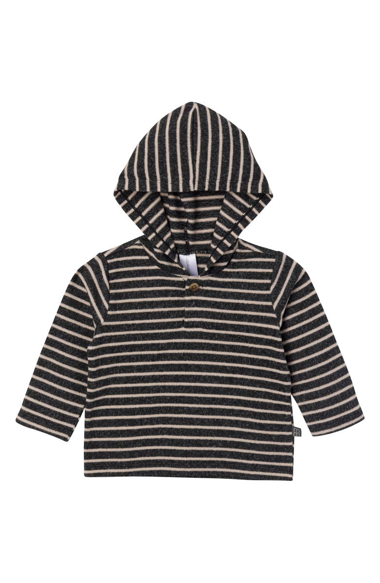 Modern Moments<sup>™</sup> by Gerber Hooded Brushed Hacci Top & Jogger Set, Alternate, color, Dark Grey Heather