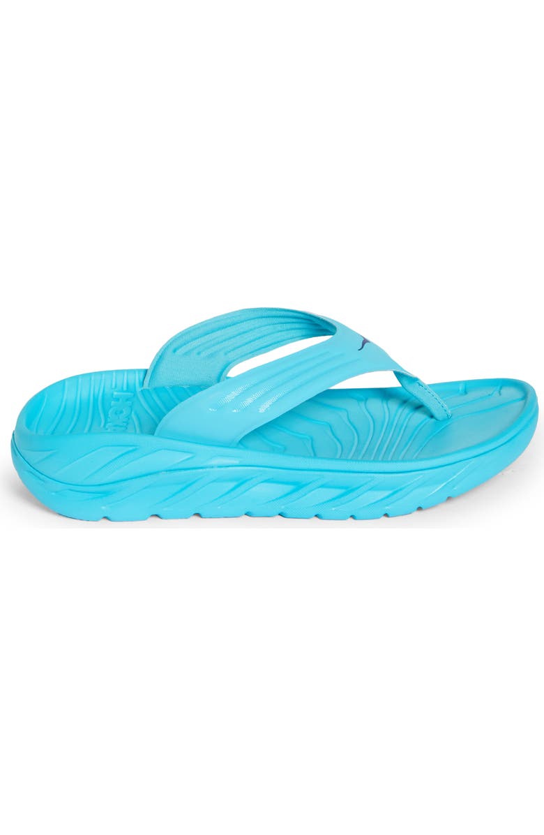 HOKA Ora Recovery Flip Flop, Alternate, color, Scuba Blue / Bellwether Blue