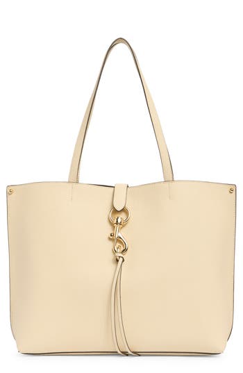 Rebecca Minkoff Megan Leather Tote In Eggshell