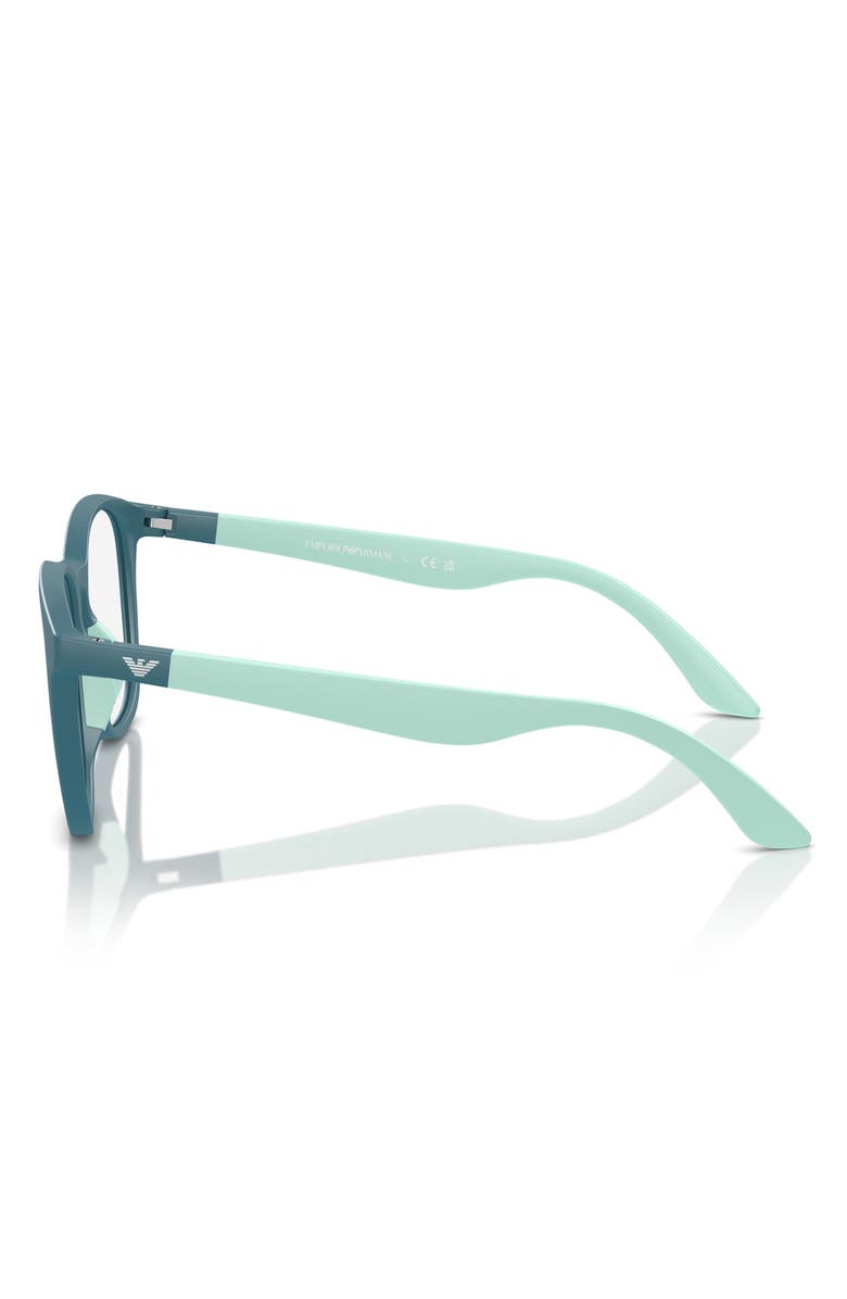 Emporio Armani 49mm Phantos Optical Glasses, Alternate, color, Matte Petroleum / Demo Lens