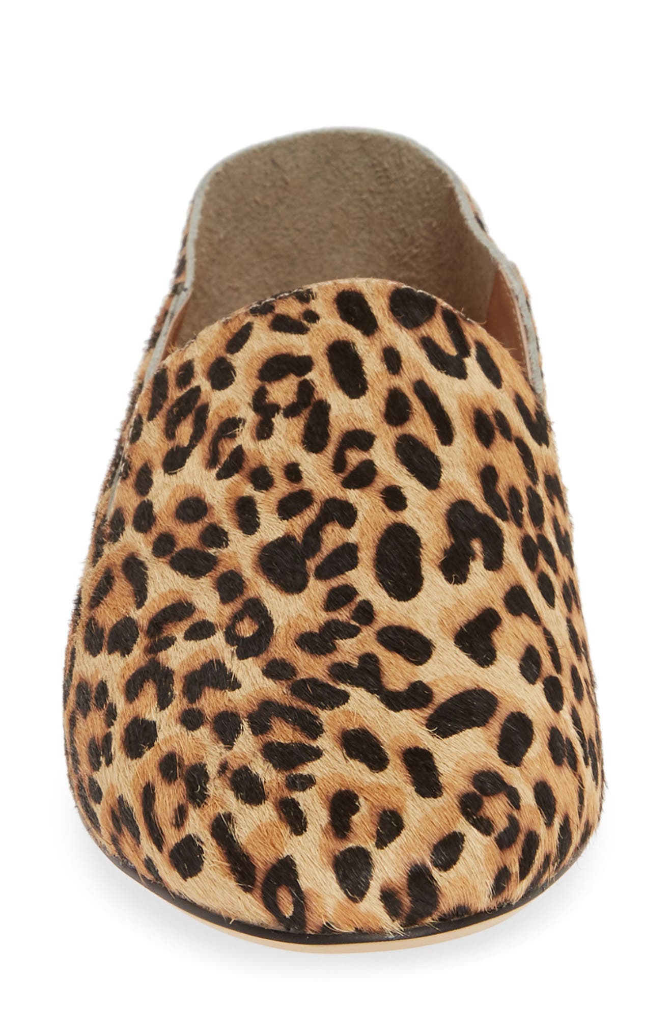 Halogen Sabrina Collapsible Back Genuine Calf Hair Flat, Alternate, color, LEOPARD PRINTED HAIRCALF