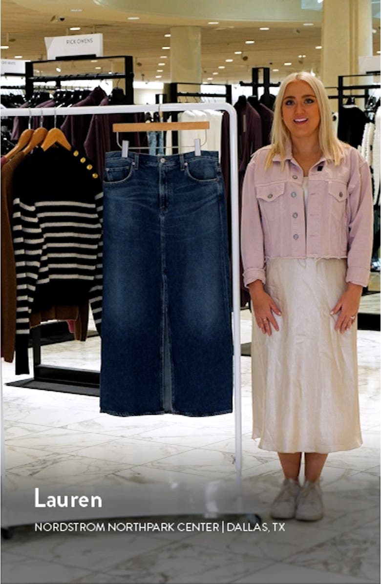 Leif Longline Denim Skirt, sales video thumbnail