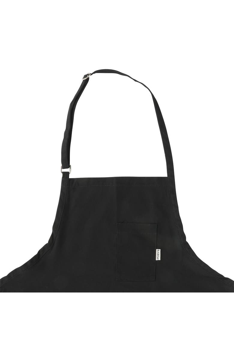 32 x 27" Cotton Apron Front Pockets Adjustable in Black, Alternate, color, Black