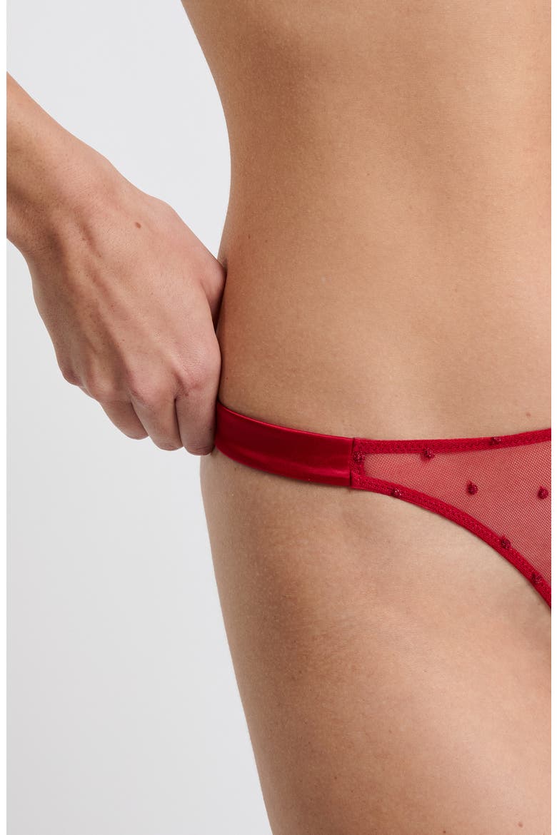 Divine Brazilian Cut Thong, Alternate, color, RED