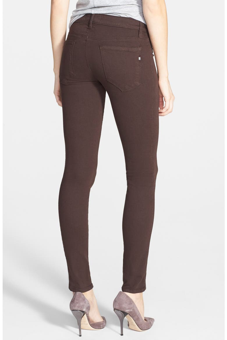 'Shane' Mid Rise Skinny Jeans, Alternate, color, CHOCOLATE