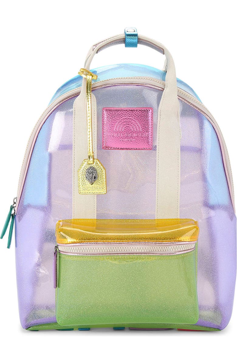 Kurt Geiger London Large Southbank Vinyl Clear Backpack, Main, color,