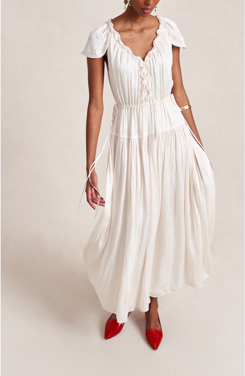 La Ligne Sienna Dress, Alternate, color, Ivory