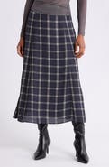 rag & bone Cher Plaid Chiffon Midi Skirt