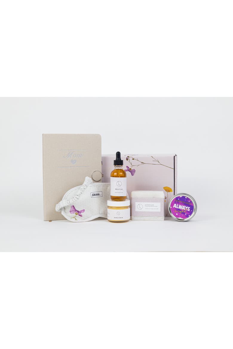 Pampering Mother's Day Gift Box- Handmade Natural Skincare & Spa Kit, Alternate, color, Light Purple