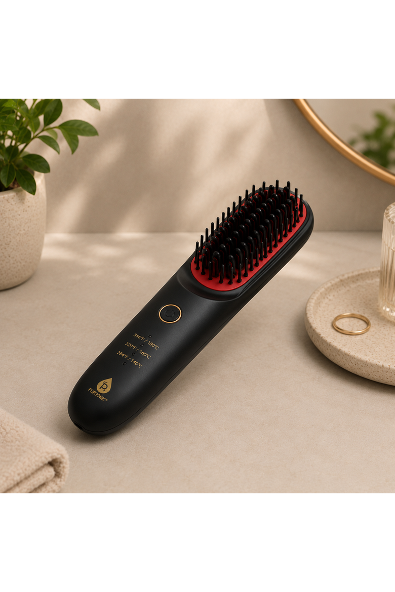 Modern Velvet Heated Hair Straightener, Alternate, color, Black