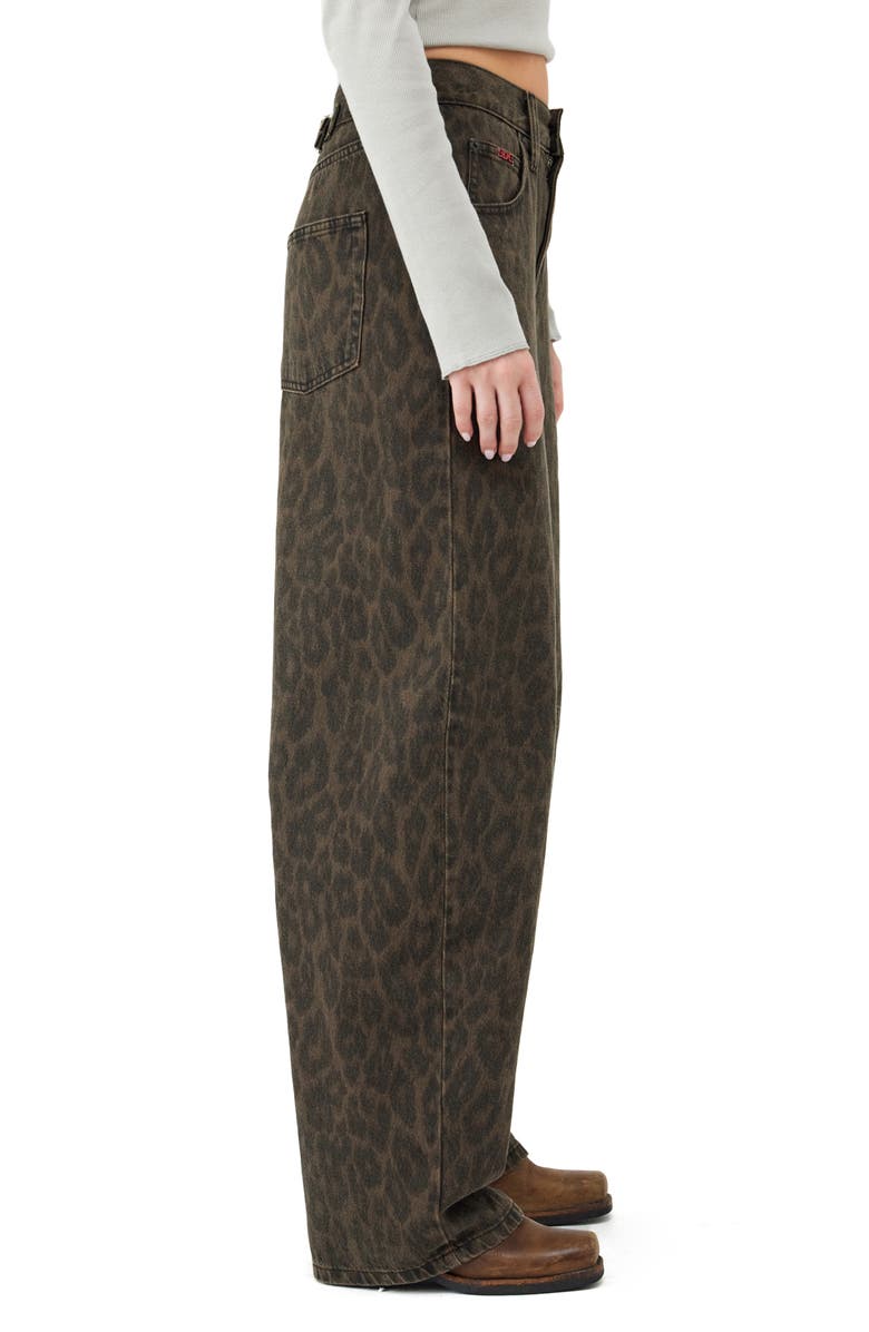 BDG Urban Outfitters Logan Leopard Print Wide Leg Jeans, Alternate, color, 