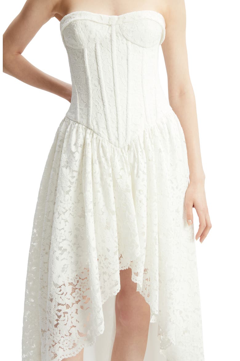Felicidad Strapless Lace Dress, Alternate, color, ORCHID WHITE