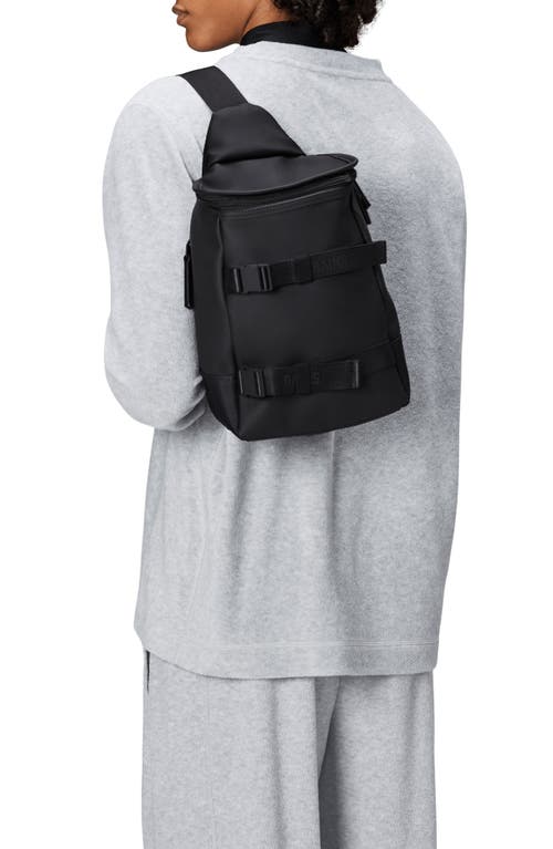 Rains Trail Waterproof Sling Bag In Black