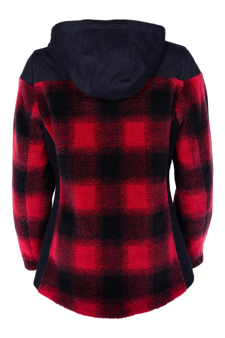 Chico Water Resistant Hooded Fleece Jacket, Alternate, color, RED BUFF