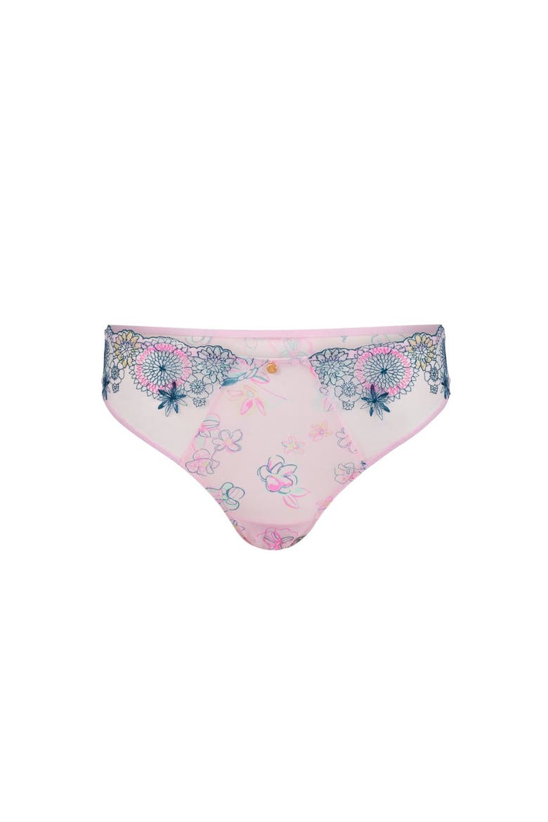 Prisma Brazilian Panties, Alternate, color, Floral pink