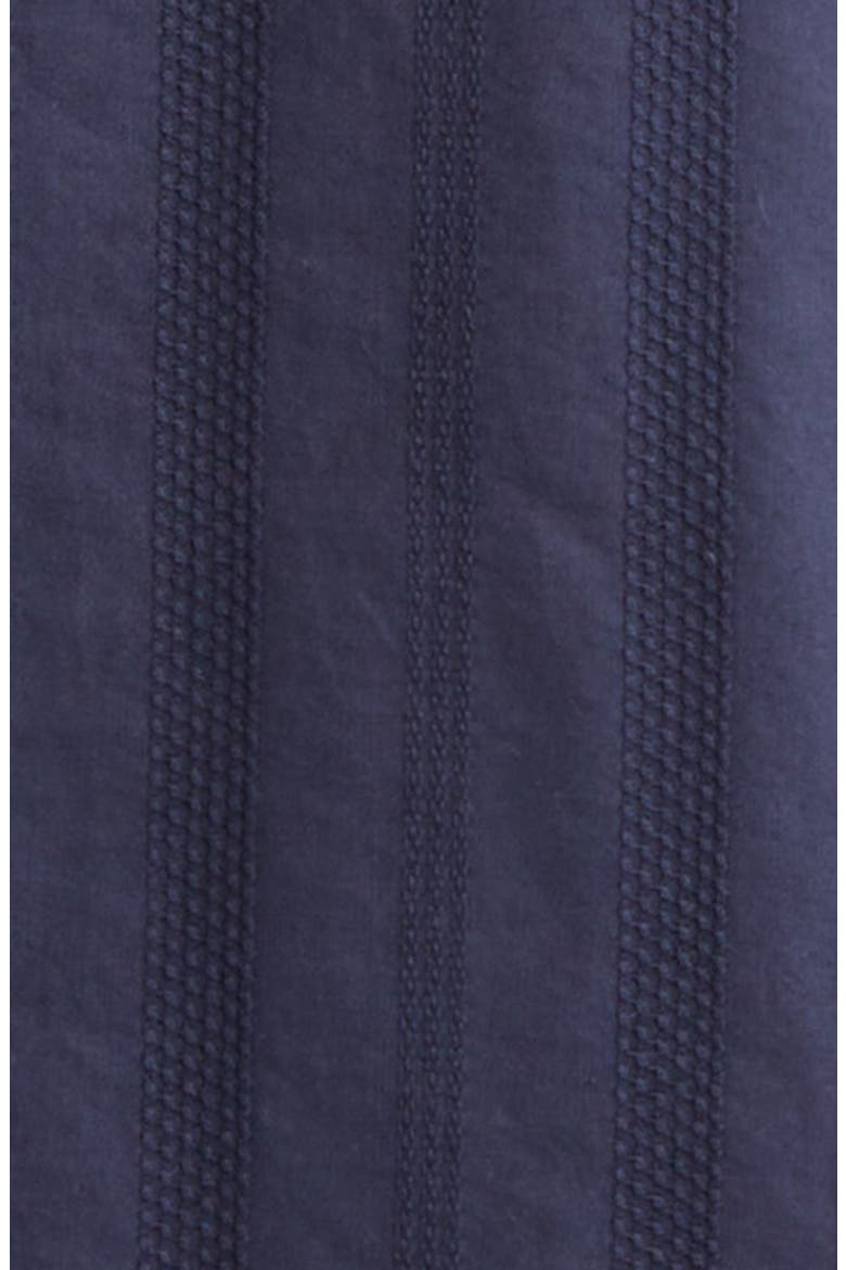 Embroidered Stripe Short Sleeve Camp Shirt, Alternate, color, NAVY