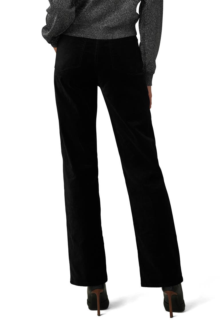 The Margot Velvet Straight Leg Pants, Alternate, color, BLACK