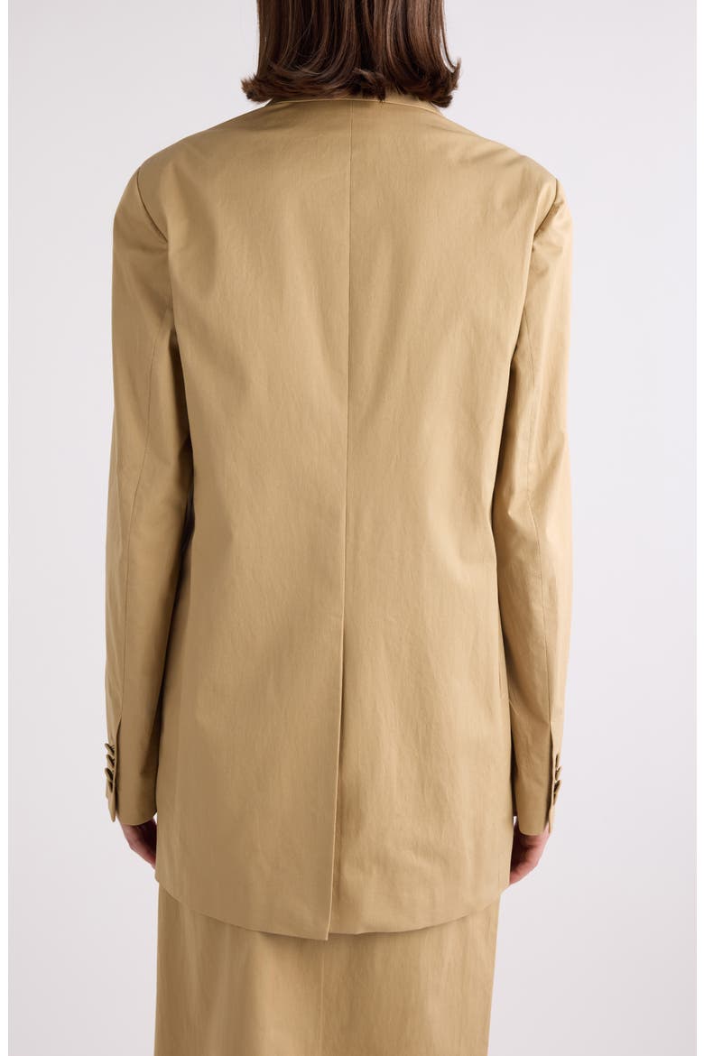 One-Button Cotton Twill Blazer, Alternate, color, BEIGE
