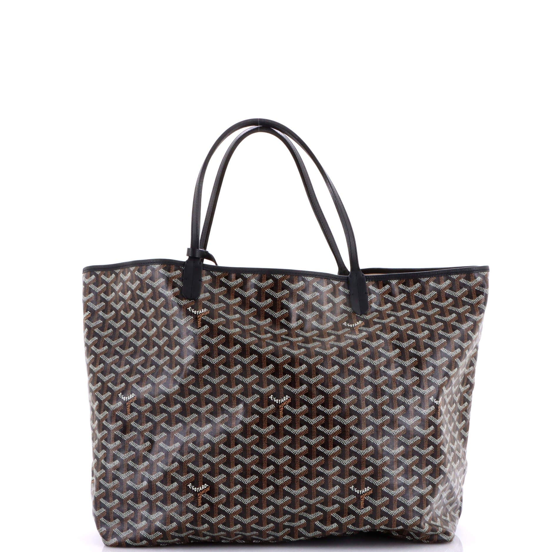 Pre-Owned Goyard Saint Louis Tote Coated Canvas GM, Alternate, color, Black