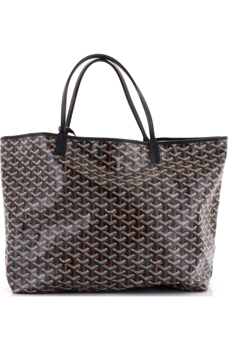 Pre-Owned Goyard Saint Louis Tote Coated Canvas GM, Alternate, color, Black