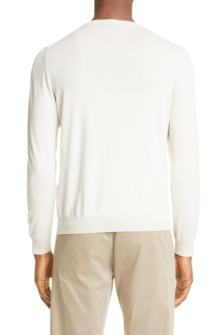 Cotton Crewneck Pullover, Alternate, color, CREAM