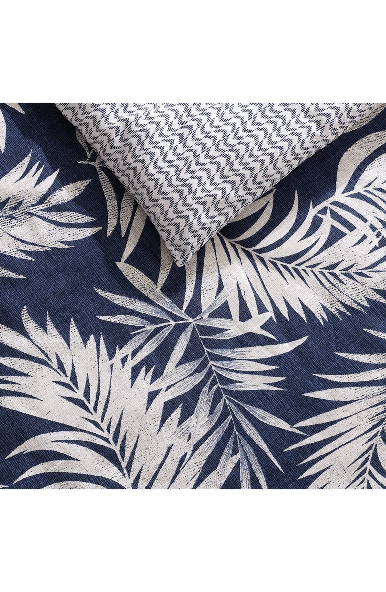 Nautica Marina Leaf Cotton Comforter Set, Alternate, color, Navy/ White