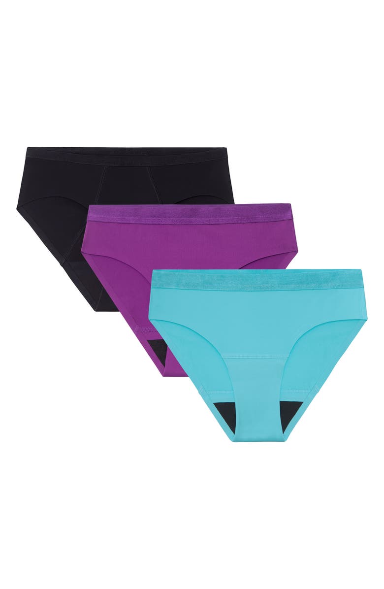 Proof<sup>®</sup> Assorted 3-Pack Teen Period & Leak Proof Underwear, Main, color,