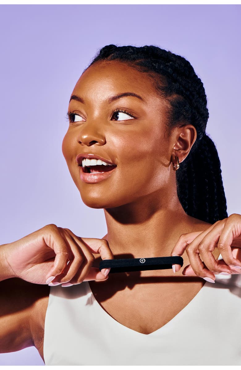 Gimme Beauty Long Hair Seamless Hair Bands, Alternate, color, Black