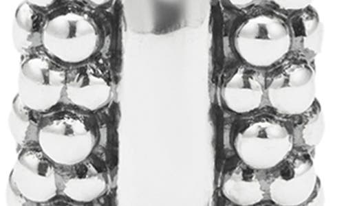 Lagos Signature Caviar Huggie Hoop Earrings In Metallic