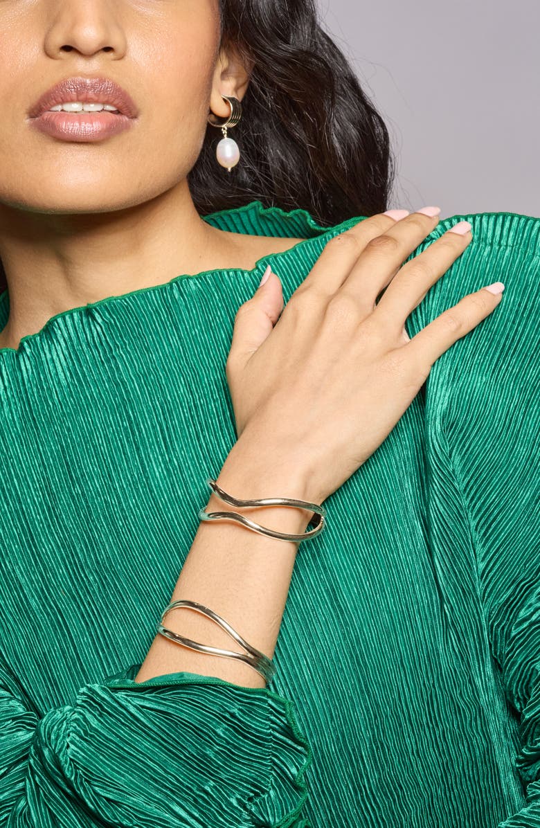 Lady Grey Gap Cuff Bracelet, Alternate, color, Silver