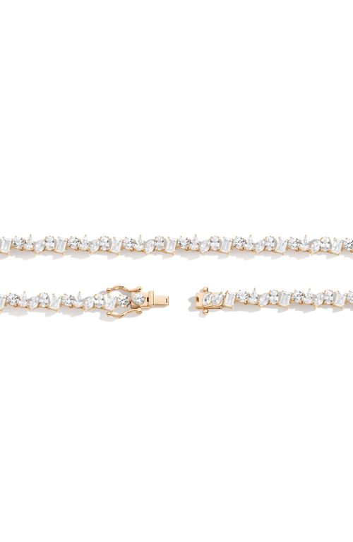 Aurate New York Lab Grown Sapphire Mixed Shape Tennis Necklace In Metallic