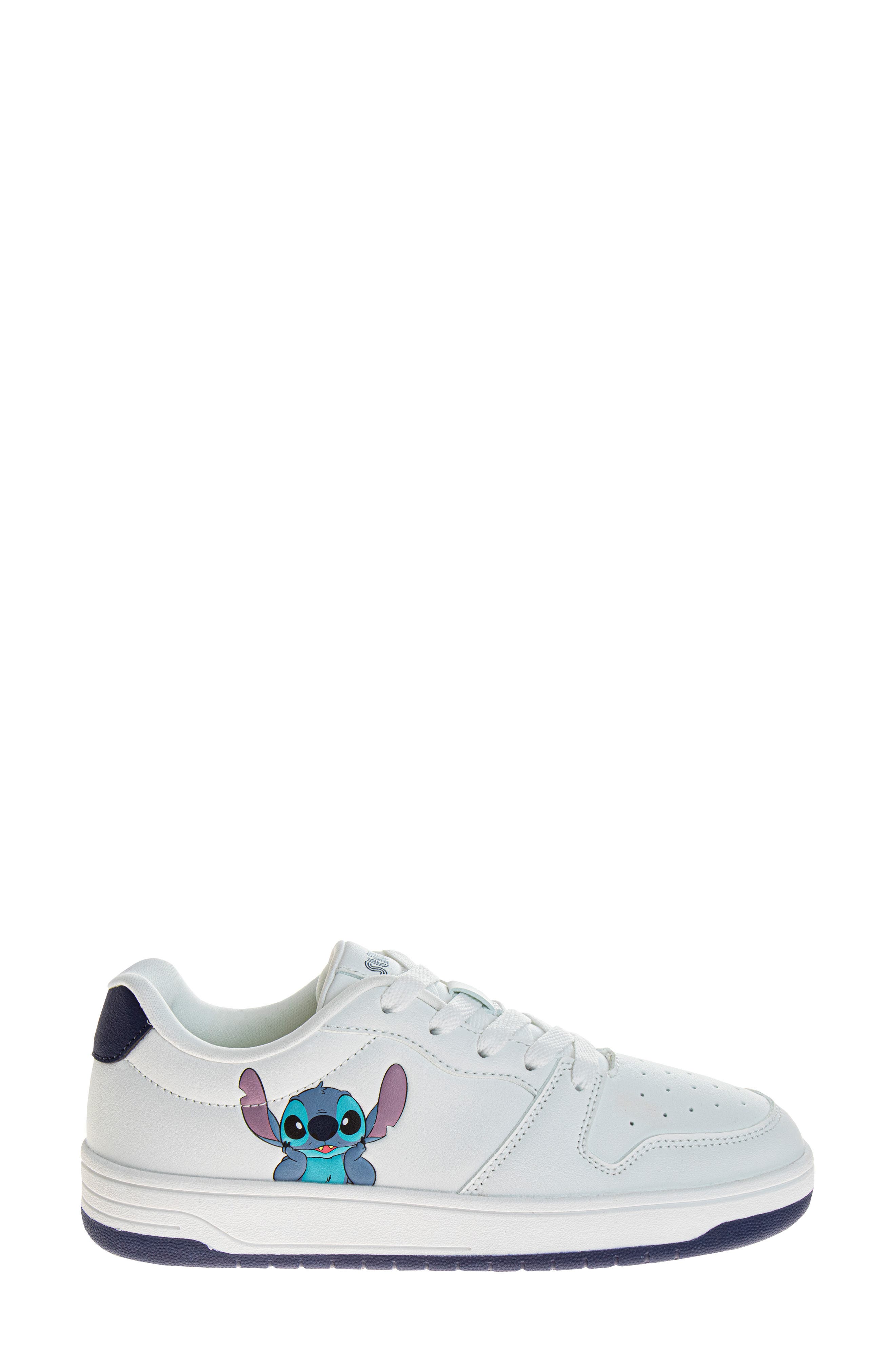 JOSMO Disney Stitch Lace Up Sneaker, Alternate, color, White