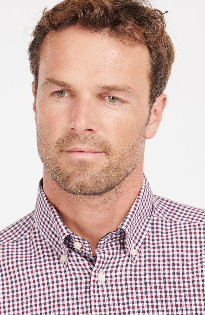 Barbour Padshaw Check Button-Down Shirt, Alternate, color, Rich Red