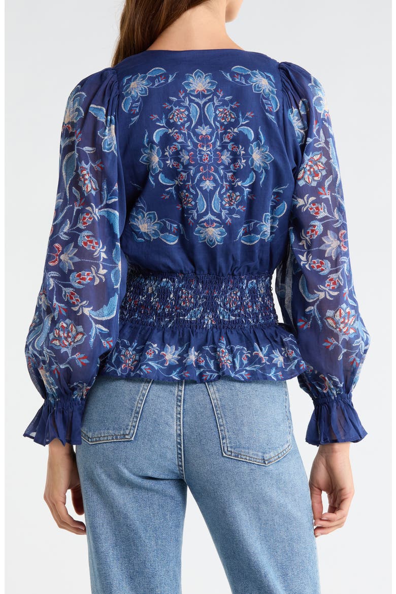 Winter Loom Peasant Top, Alternate, color, WINTER LOOM BLUE