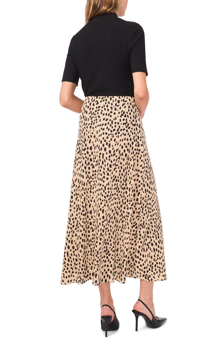 Vince Camuto Cheetah Print Bias Cut Maxi Skirt, Alternate, color, 