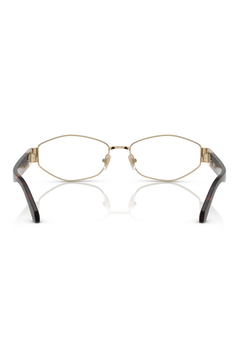 53mm Geometric Optical Glasses, Alternate, color, PALE GOLD