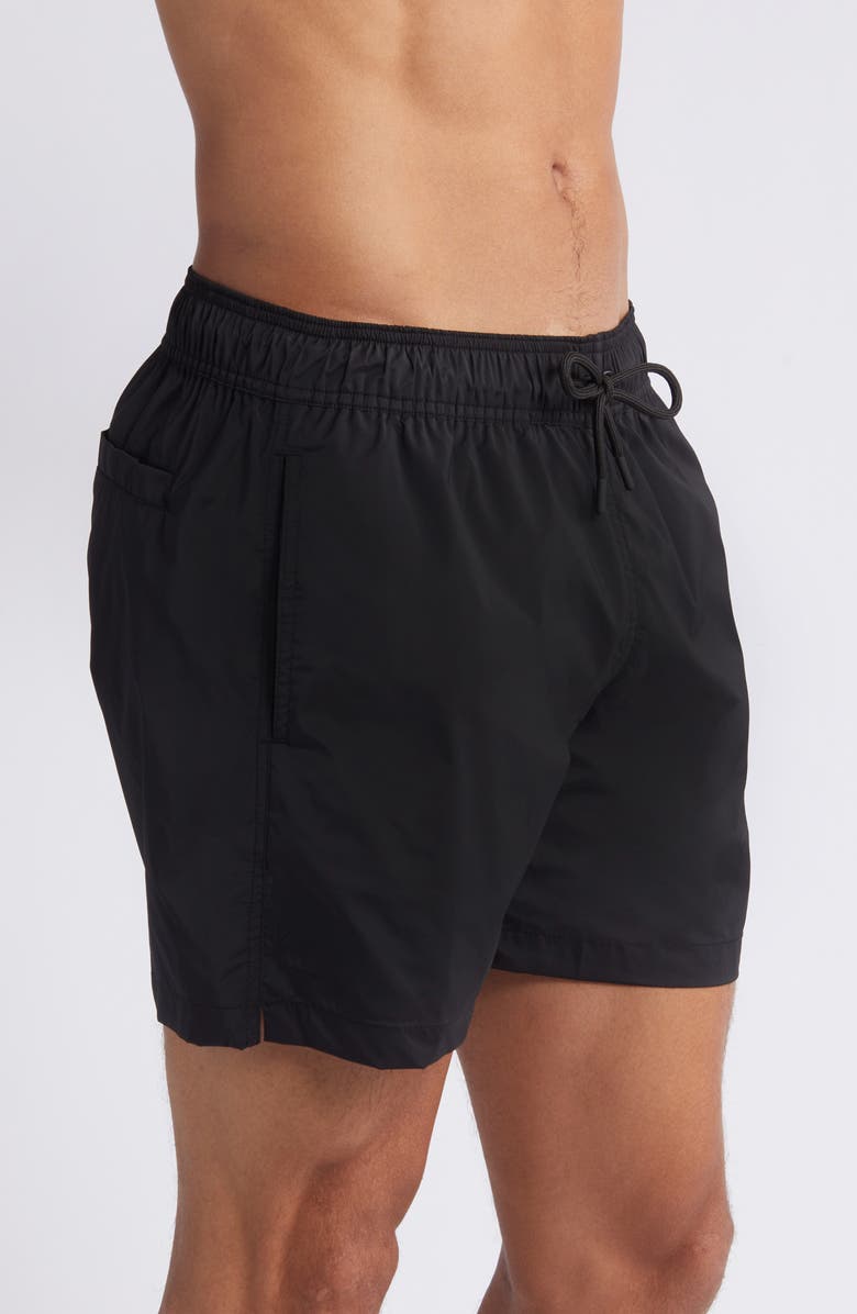 Frescobol Carioca Salvador Swim Trunks, Alternate, color, Black