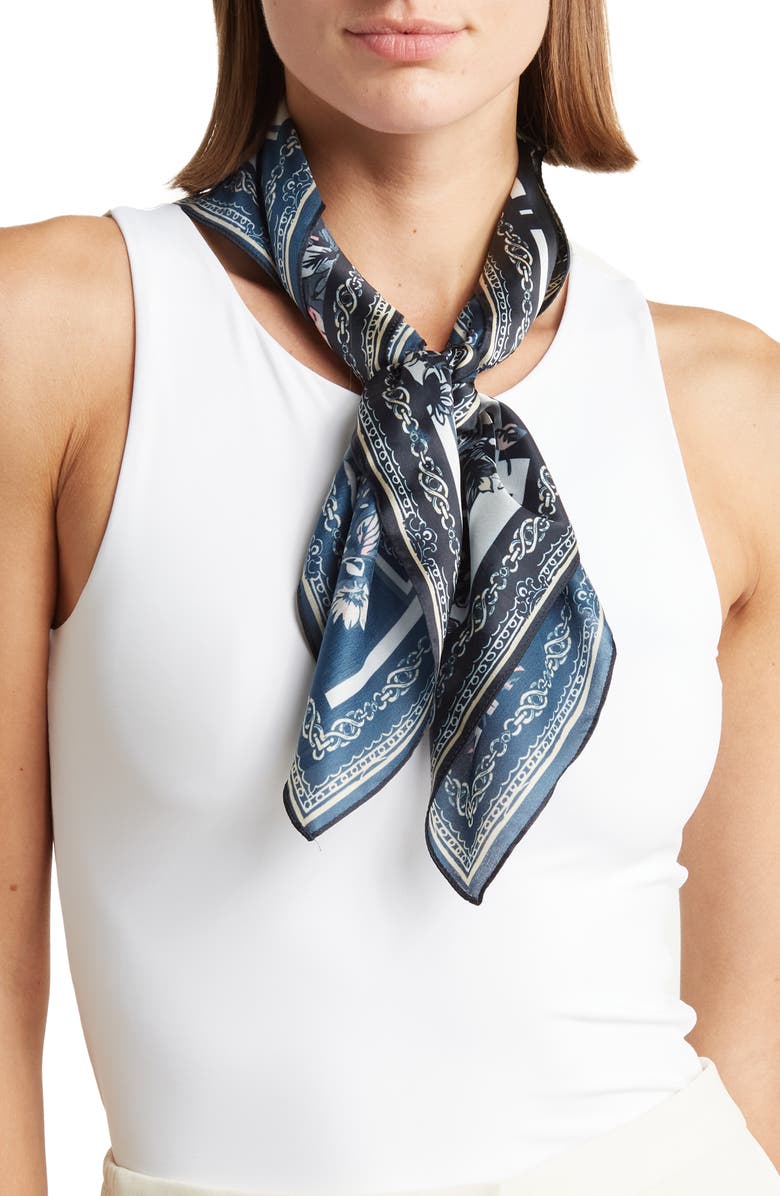 Vince Camuto Patchwork Floral Bandana Square Scarf, Main, color,
