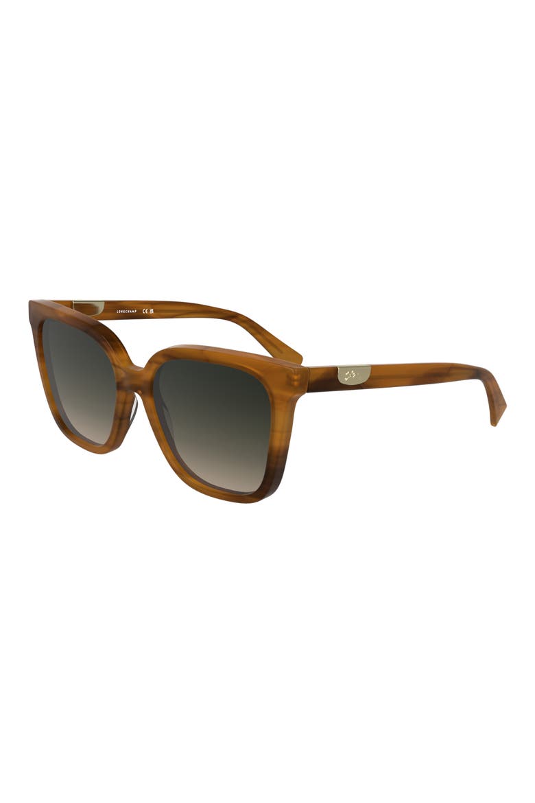 Le Pliage 55mm Gradient Butterfly Sunglasses, Alternate, color, STRIPED BROWN