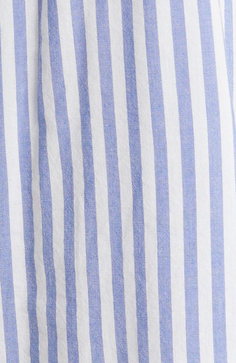 beachlunchlounge Stripe Open Back Sleeveless Cotton Blend Midi Dress, Alternate, color, 