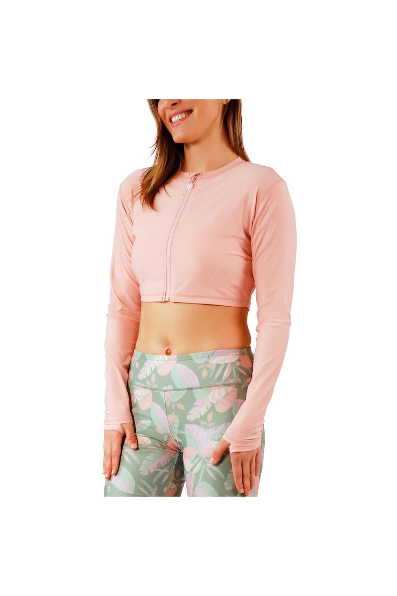 Active Swim Shrug, Alternate, color, Dusty Pink