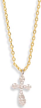 ARGENTO VIVO Cariann Two Tone Cross Necklace