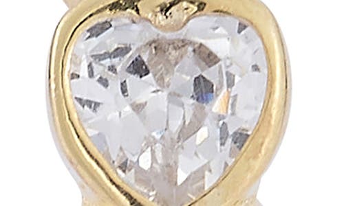 Glaze Jewelry Heart Cubic Zirconia Huggie Hoop Earrings In Gold