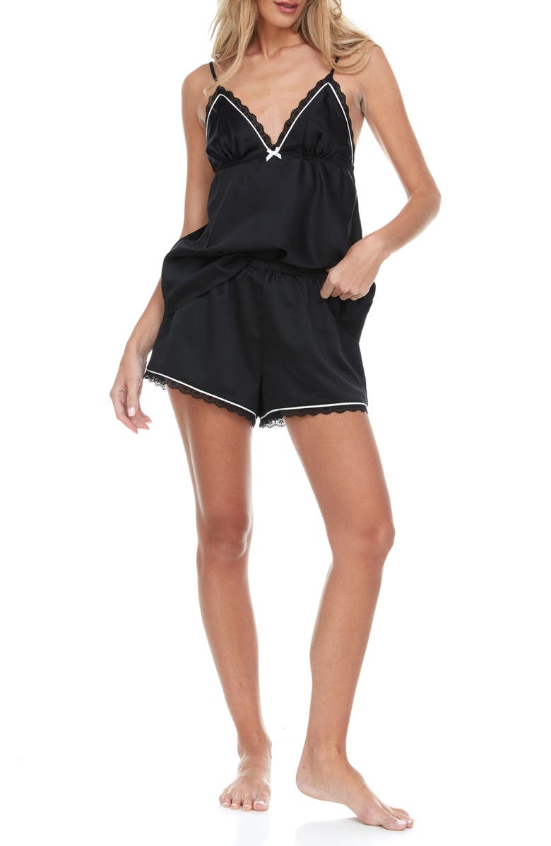 Flora By Flora Nikrooz Kendra Satin Camisole & Shorts Pajamas, Alternate, color, 