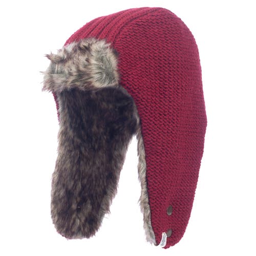 Nirvana Designs Winter Trapper Hat In Burgundy